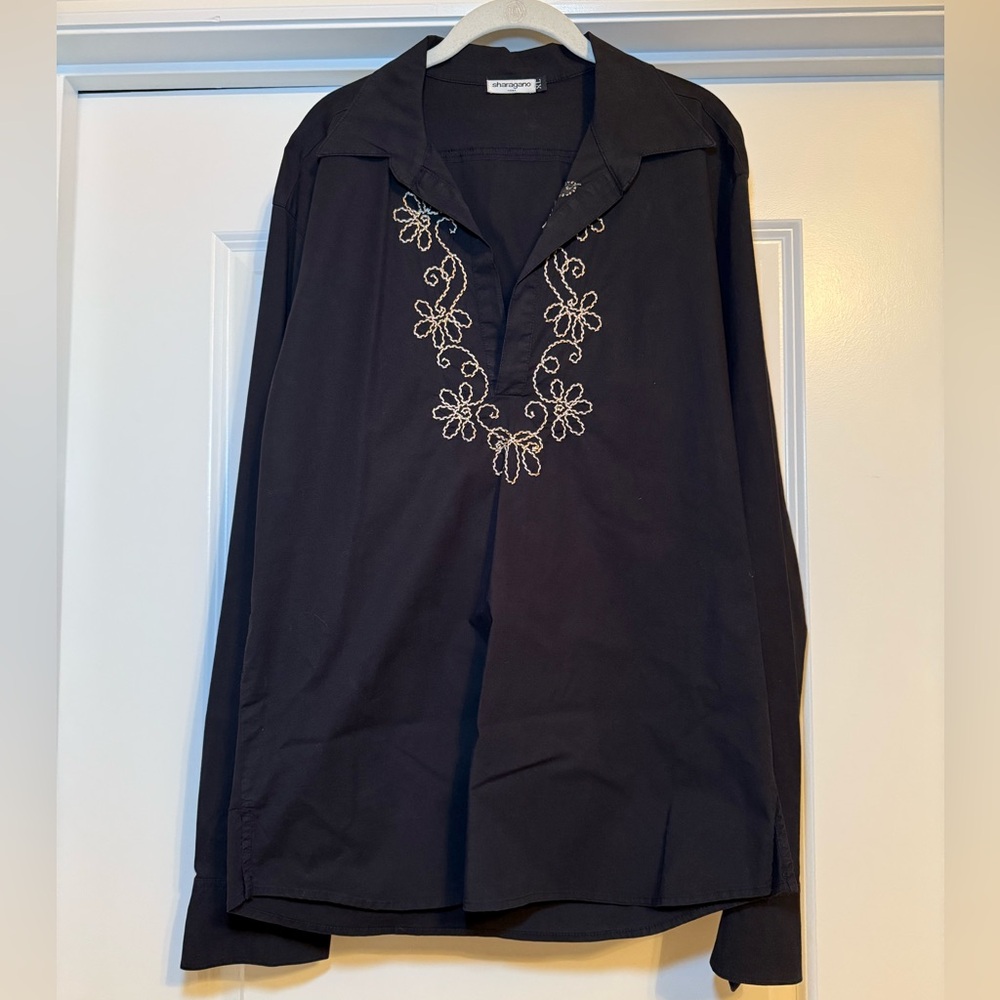 Sharagano Embroidered Dress Shirt - Men’s Size XL